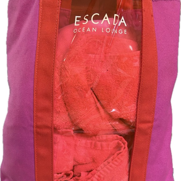 ESCADA Ocean Lounge Tote. Pink/Red. - Picture 3 of 5